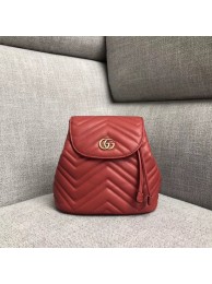 Knockoff Gucci GG Marmont matelasse backpack 528129 red HY18697fY84