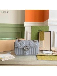 Knockoff Gucci GG Marmont matelasse mini bag 446744 grey HY14630Lg61