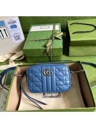 Knockoff Gucci GG Marmont mini shoulder bag 634936 blue HY17595Bt18