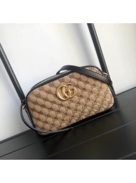 Knockoff Gucci GG Marmont small shoulder bag 447632 black HY22166tU76