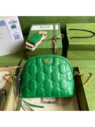 Knockoff Gucci GG Matelasse leather shoulder bag 702229 Bright green HY15474vf92