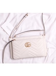 Knockoff Gucci Laminated leather small shoulder bag 453878 white HY16342yK94