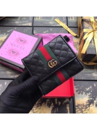 Knockoff Gucci Leather card case with Double G 536449 black HY8803WW40