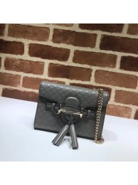 Knockoff Gucci Mini leather bag 449636 grey HY3882yN38