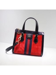 Knockoff Gucci Ophidia small GG tote bag 547551 red suede HY9572fY84