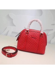 Knockoff Gucci Signature Leather Top Handle Bag 449654 Red HY15033JF45