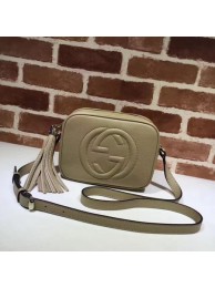 Knockoff Gucci Soho Metallic Leather Disco Bag 308364 Apricot HY14882yK94