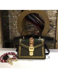 Knockoff Gucci Sylvie leather mini bag 470270 black HY1866Ez66