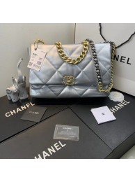 Knockoff High Quality Chanel 19 flap bag AS1161 silver HY1652Lg12