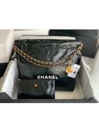 Knockoff High Quality Chanel Calf leather shopping bag AS3261 black&white HY15541FA65