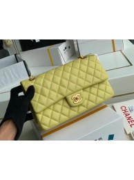 Knockoff High Quality chanel classic handbag Lambskin & gold Metal A01112 lemon HY3842Lg12