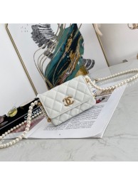 Knockoff High Quality Chanel flap coin purse with chain 81085 white HY25031FA65