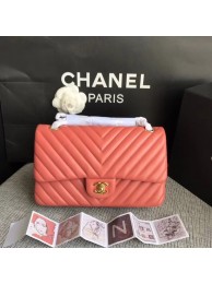 Knockoff High Quality Chanel Flap Original Lambskin Leather Shoulder Bag 1112V watermelon red gold chain HY4956FA65