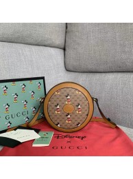 Knockoff High Quality Gucci Disney x Mickey Mouse Small Shoulder Bag 603938 Brown HY1671FA65