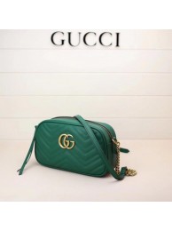 Knockoff High Quality Gucci GG Marmont Matelasse Shoulder Bag 447632 Green HY2766FA65