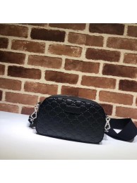 Knockoff High Quality Gucci GG Original Leather Messenger Bag 574886 black HY25742Lg12