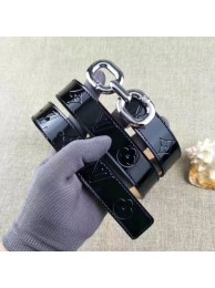 Knockoff Louis Vuitton 30mm Patent Leather Belt M4226 Black HY20508JF45