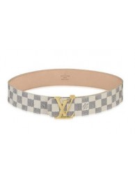 Knockoff Louis Vuitton Damier Cowskin Leather with Gold Hardware Belt HY17072yK94