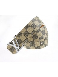 Knockoff Louis Vuitton Damier Damier Azur Canvas Belt LV2067 Silver HY1177fY84