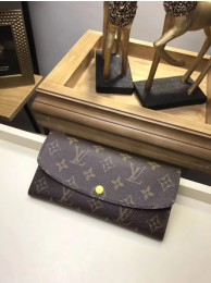 Knockoff Louis Vuitton Monogram Canvas EMILIE WALLET M61289 Yellow HY10263WW40