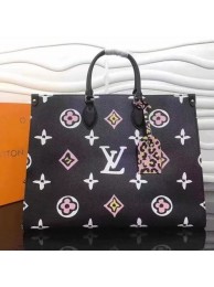 Knockoff Louis Vuitton ONTHEGO Original Leather GM M45815 Black HY14347iV87