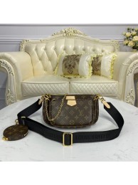 Knockoff Louis vuitton original monogram canvas Shoulder Bag MULTI-POCHETTE ACCESSOIRES M44840 Black HY25983JF45