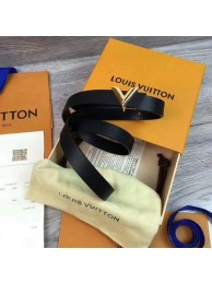 Louis Vuitton 20mm Leather Belt M9309 Black HY6532yj81