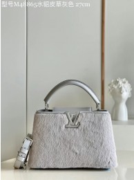 Louis Vuitton CAPUCINES BB M48865 gray Mink hair HY9115vK93