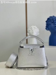 Louis Vuitton CAPUCINES MINI M80239 silver HY7995lu18