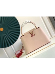Louis Vuitton CAPUCINES MM M58608 Eggshell&Lie de Vin Red HY14414DI37