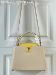 Louis Vuitton CAPUCINES MM M59883 Creme Beige HY24692Yf79