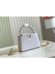 Louis Vuitton CAPUCINES PM M57228 Pearl White HY978dN21