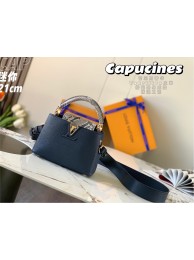 Louis Vuitton CAPUCINES PM Original Python Leather N80041 Navy HY14566uT54