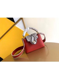 Louis Vuitton CAPUCINES PM Original Python Leather N80041 Red HY250Ag46