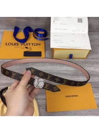 Louis Vuitton CIRCLE 20MM REVERSIBLE BELT M0053UB pink HY8727gN72