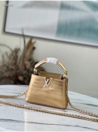 Louis Vuitton crocodile skin CAPUCINES MINI M81190 gold HY15485lU52