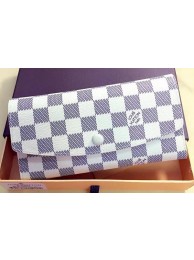 Louis Vuitton Damier Azur Canvas Emilie Wallet Rouge M60136 HY12008Bw85