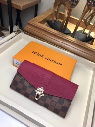 Louis Vuitton Damier Canvas CLAPTON WALLET N64448 Raisin HY12963io33