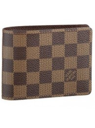 Louis Vuitton Damier Canvas Multiple Wallet N60895 Ebene HY23939Kf26