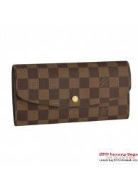 Louis Vuitton Damier Ebene Canvas Emille Wallet N63019 HY18856Cw85