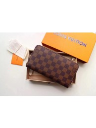 Louis Vuitton Damier Ebene Canvas Zippy Wallet 63503 pink HY22233Nw52