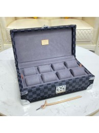 Louis Vuitton Damier Graphite canvas 8 WATCH CASE M47641 gray HY14395Kn56