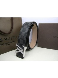 Louis Vuitton Damier Graphite Canvas Belt LV2050 Silver HY9218AM45