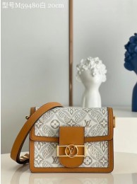 Louis Vuitton DAUPHINE PM M59480 Ecru & Caramel HY6078ER88