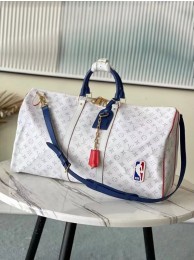 Louis Vuitton KEEPALL BANDOULIERE 55 M45586 white HY7193uU16