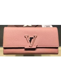 Louis Vuitton Litchi Leather LOUISE WALLET M60766 Pink HY9589Is79