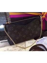 Louis Vuitton M41638 Black Monogram Canvas PALLAS Clutch HY16420Jz48