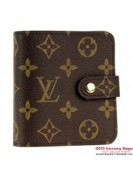 Louis Vuitton M61667 Monogram Canvas Zipped Compact Wallet HY15742Dq89