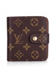 Louis Vuitton Monogram Canvas Compact Wallet N61667 HY21851pB23