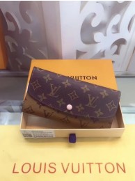 Louis Vuitton Monogram Canvas Emilie Wallet M60136 Pink HY1548vX95